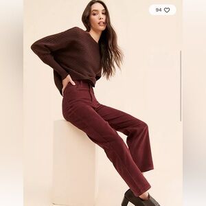 Levi Ribcage Straight Ankle Corduroy Pants